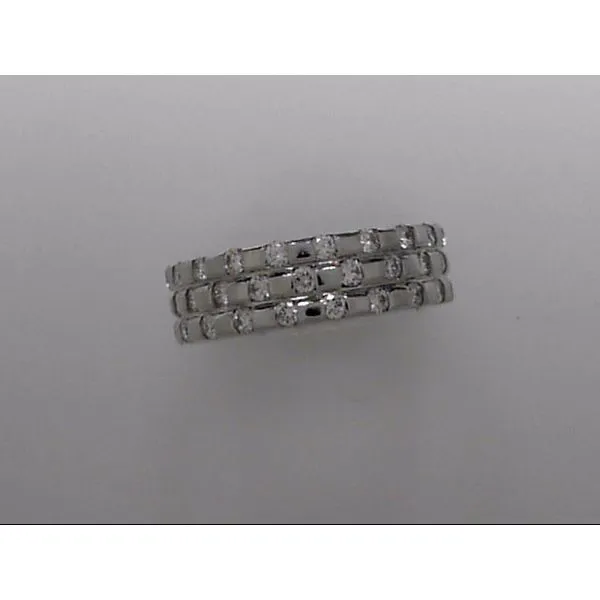 Lady's 14 Karat White Gold Eternity Wedding Band Orin Jewelers Northville, MI