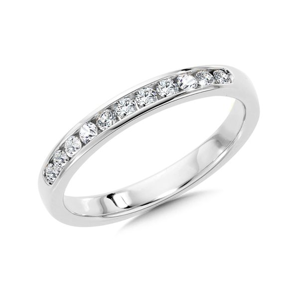 14k White Gold Channel Set Band With 11 Diamonds Orin Jewelers Northville, MI