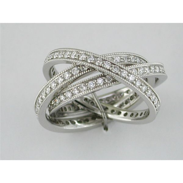 Lady's 18K White Gold Ring w/129 Diamonds Orin Jewelers Northville, MI