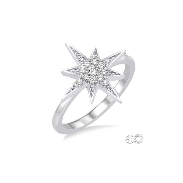 Lady's 14K White Gold Fashion Ring w/13 Diamonds Orin Jewelers Northville, MI
