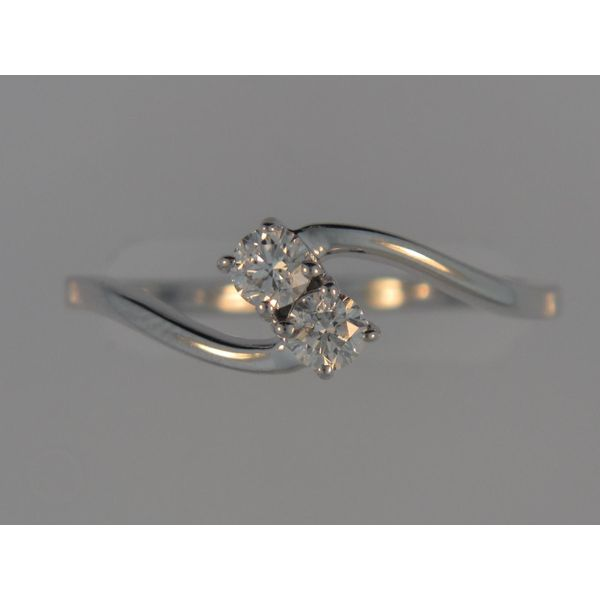 ORIN'S I LOVE YOU COLLECTION - Lady's 14K White Gold Fashion Ring w/2 Diamonds Orin Jewelers Northville, MI