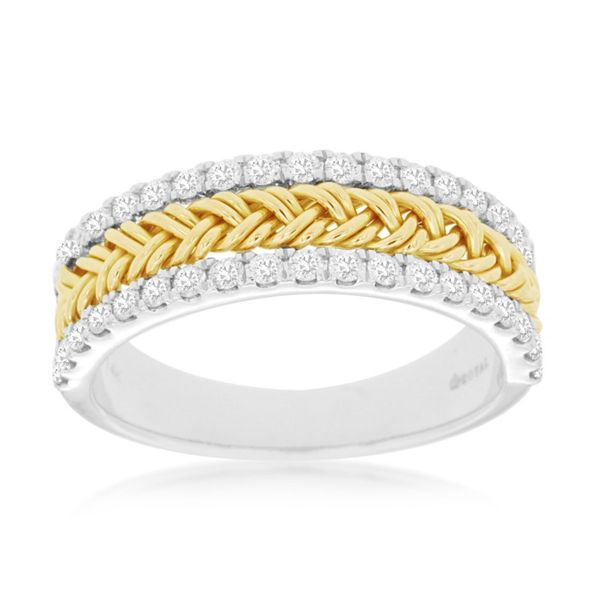 Two Tone Band with Diamonds Orin Jewelers Northville, MI