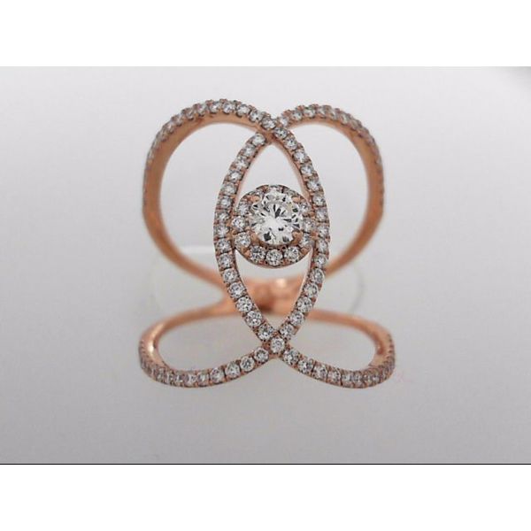 Lady's 18 Karat Rosé Gold Fashion Ring With 105 Diamonds Orin Jewelers Northville, MI