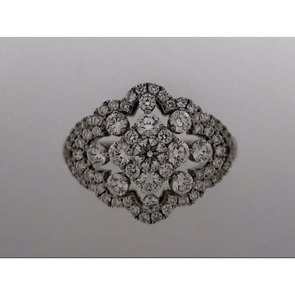 Lady's 18 Karat White Gold Fashion Ring With 77 Diamonds Orin Jewelers Northville, MI