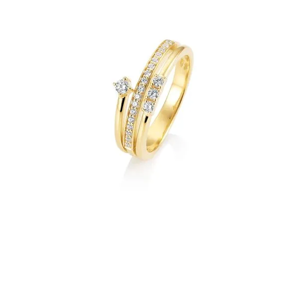 Lady's 14k Yellow Gold Fashion Ring With 21 Diamonds Orin Jewelers Northville, MI