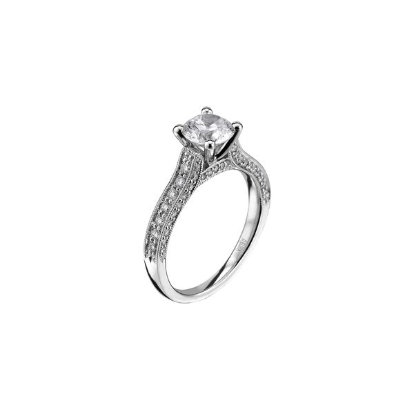 Lady's 14K White Gold Ring Mounting W/62 Diamonds Orin Jewelers Northville, MI