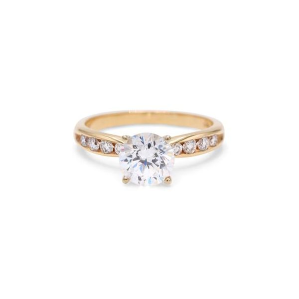 Lady's 14K Yellow Gold Channel Set Engagement Ring Mounting w/8 Diamonds Orin Jewelers Northville, MI