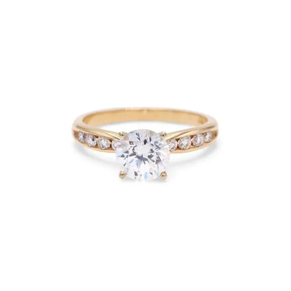 Lady's 14K Yellow Gold Channel Set Engagement Ring Mounting w/8 Diamonds Orin Jewelers Northville, MI