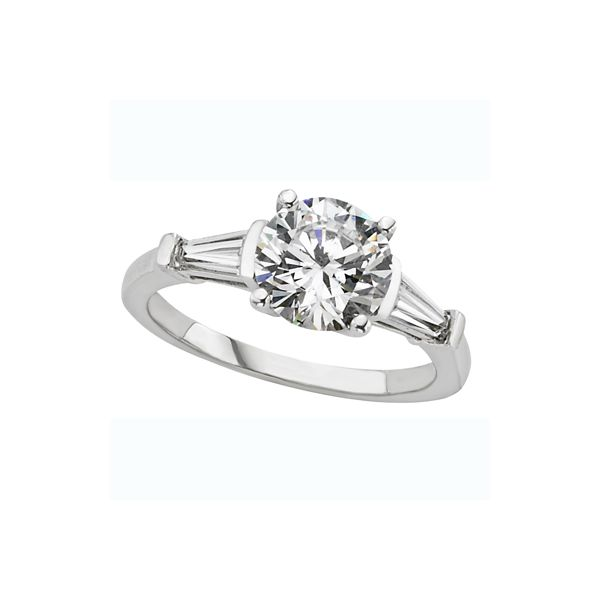 Lady's 14K White Gold Ring Mounting w/2 Diamonds Orin Jewelers Northville, MI