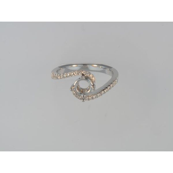 Lady's 14K White Gold Ring Mounting w/28 Diamonds Orin Jewelers Northville, MI