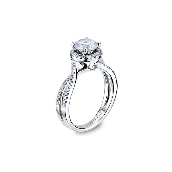 Lady's 14K White Gold Ring Mounting W/58 Diamonds Orin Jewelers Northville, MI