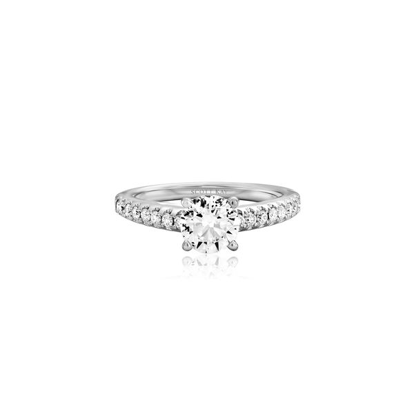 Lady's 14K White Gold Ring Mounting W/16 Diamonds Orin Jewelers Northville, MI
