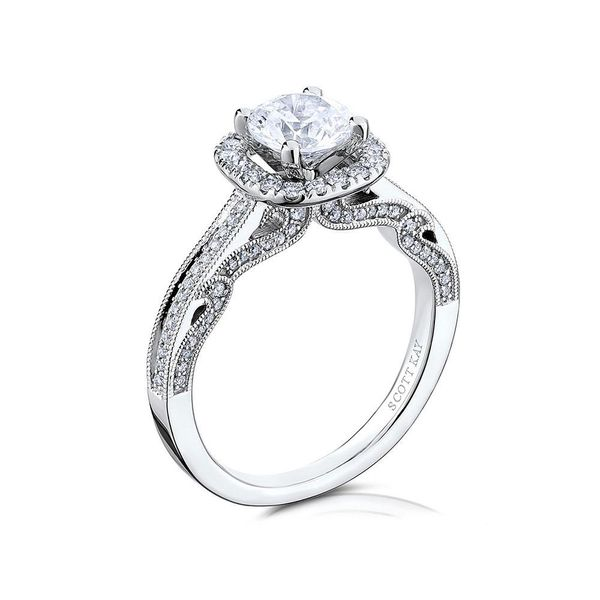 Lady's 14K White Gold Ring Mounting W/50 Diamonds Orin Jewelers Northville, MI