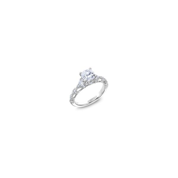 Lady's 14K White Gold Ring Mounting W/22 Diamonds Orin Jewelers Northville, MI