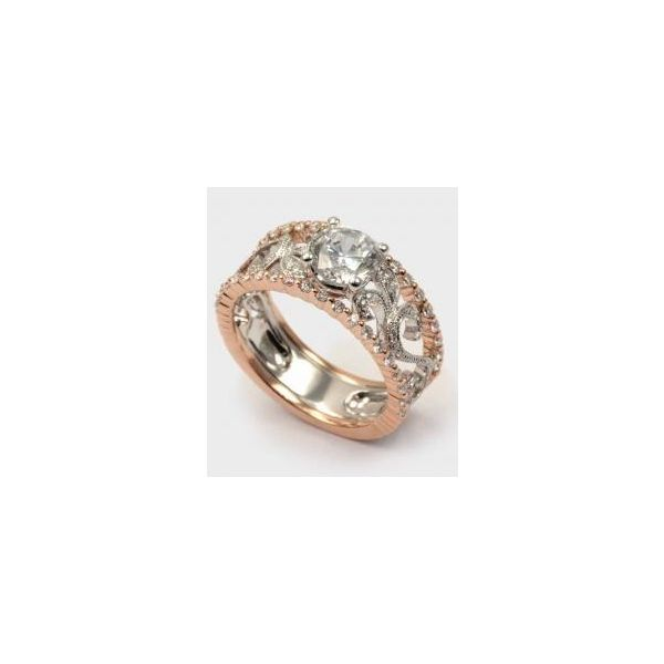Lady's 18K Two Tone White & Rose Gold Mounting W/68 Diamonds Orin Jewelers Northville, MI