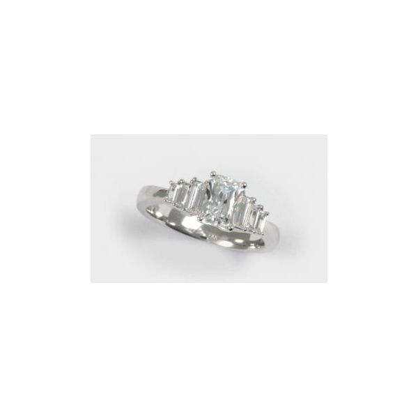 Lady's 18K White Gold Mounting W/6 Diamonds Orin Jewelers Northville, MI
