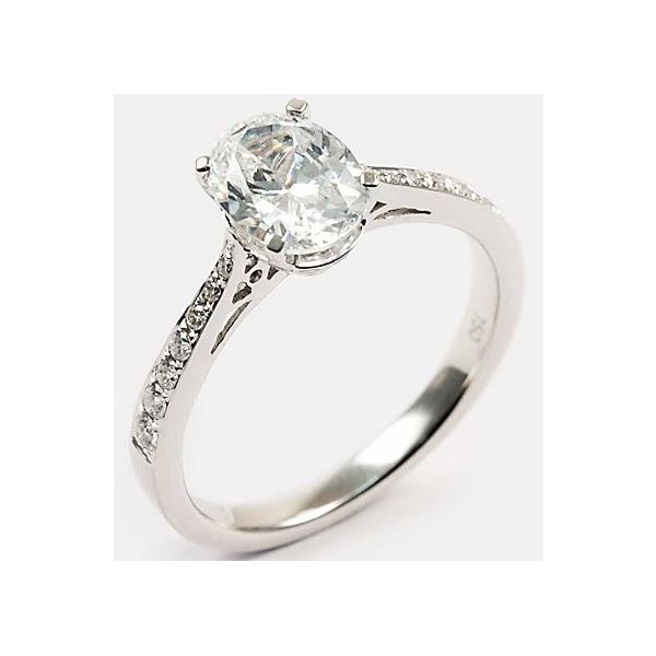 Lady's 18K White Gold Mounting W/24 Diamonds Orin Jewelers Northville, MI