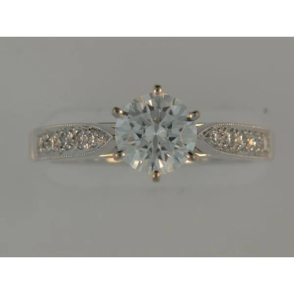 14k White Gold Ring Mounting With 10 Diamonds Orin Jewelers Northville, MI