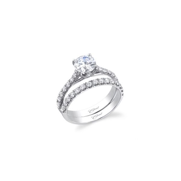 Lady's 14K White Gold Ring Mounting W/18 Diamonds Orin Jewelers Northville, MI
