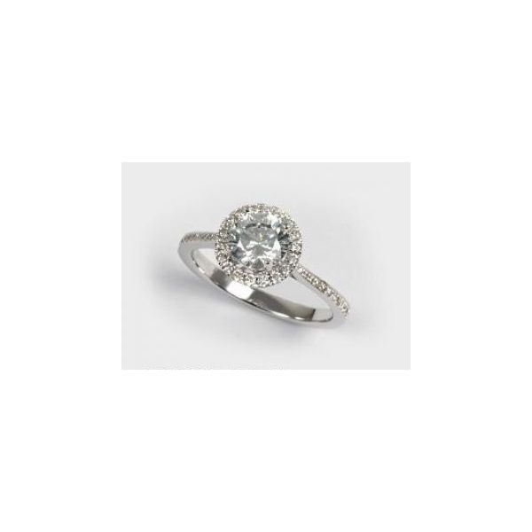 Lady's 18K White Gold Ring Mounting W/42 Diamonds Orin Jewelers Northville, MI
