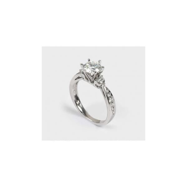Lady's 18K White Gold Ring Mounting W/12 Diamonds Orin Jewelers Northville, MI