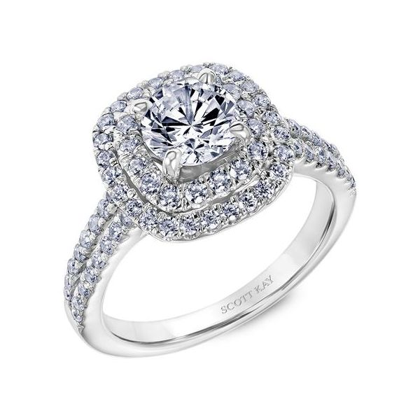 Lady's 14K White Gold Ring Mounting W/75 Diamonds Orin Jewelers Northville, MI