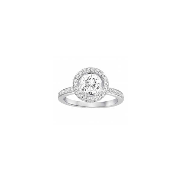 Lady's 18K White Gold Ring Mounting W/48 Diamonds Orin Jewelers Northville, MI