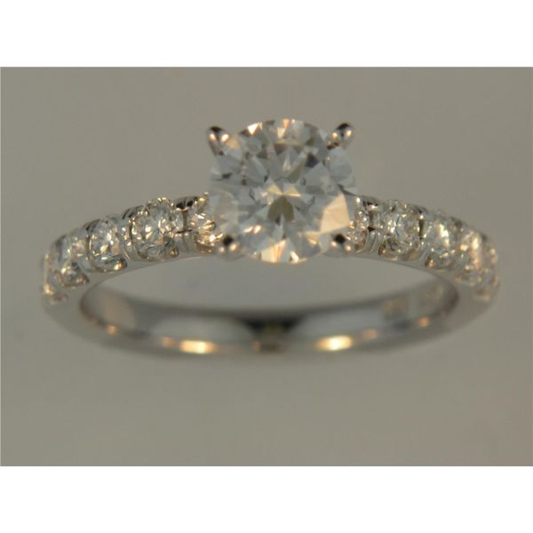 Lady's 14K White Gold Ring Mounting W/10 Diamonds Orin Jewelers Northville, MI