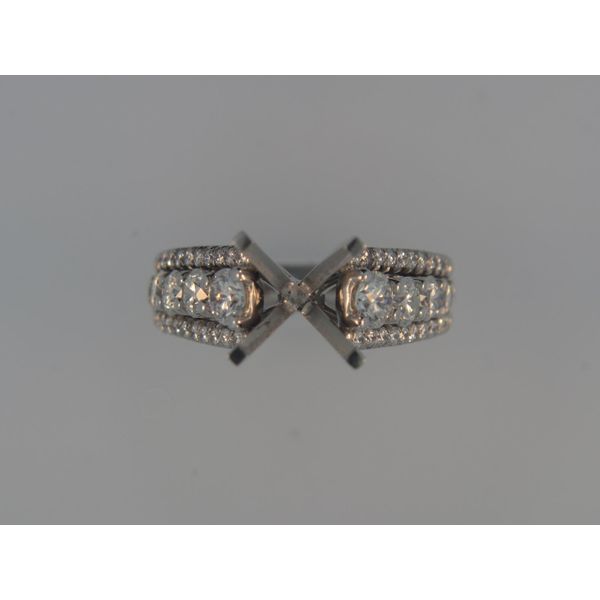 Lady's Platinum Ring Mounting W/50 Diamonds Orin Jewelers Northville, MI