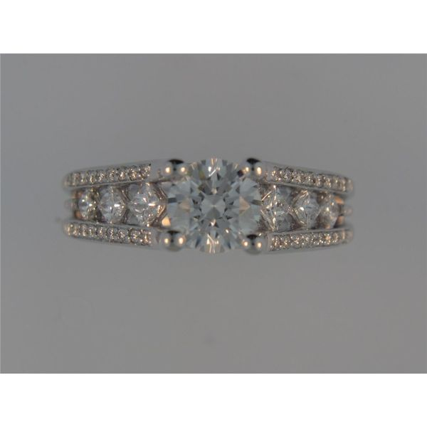 Lady's 14K White Gold Ring Mounting W/38 Diamonds Orin Jewelers Northville, MI