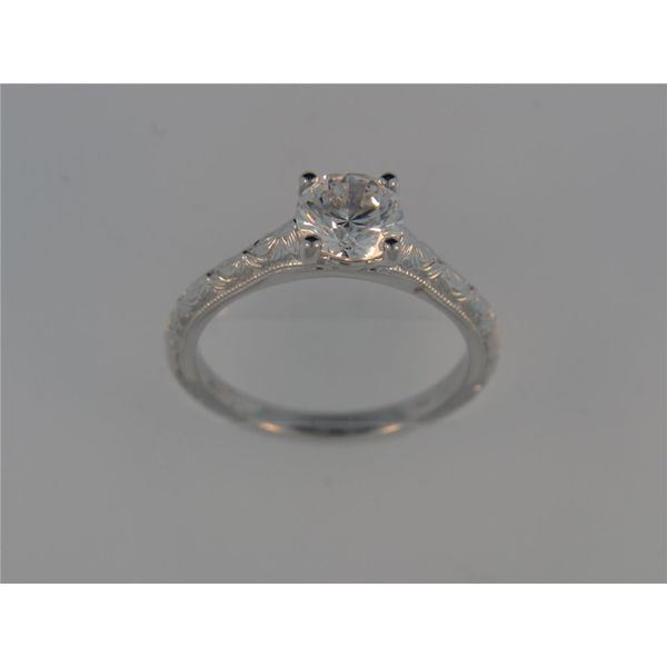 Lady's 14K White Gold Ring Mounting Orin Jewelers Northville, MI