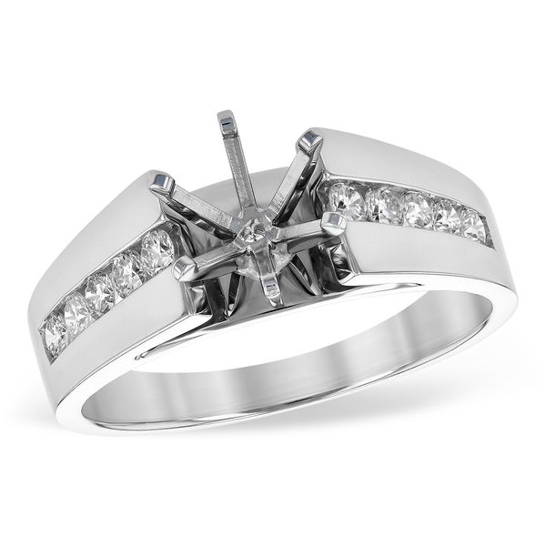 Lady's 14K White Gold Ring Mounting w/10 Diamonds Orin Jewelers Northville, MI