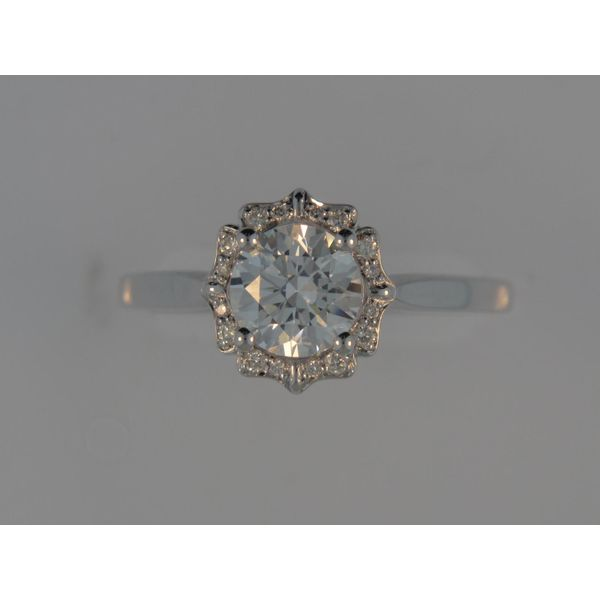 Lady's 14K White Gold Ring Mounting w/16 Diamonds Orin Jewelers Northville, MI