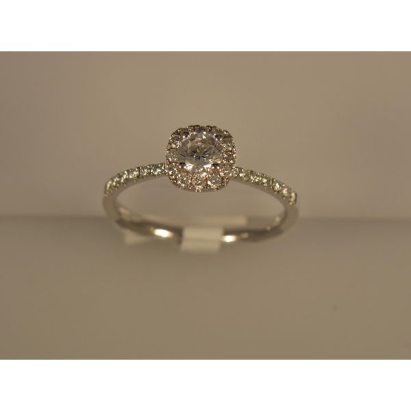 Lady's 18K White Gold Ring Mounting w/26 Diamonds Orin Jewelers Northville, MI