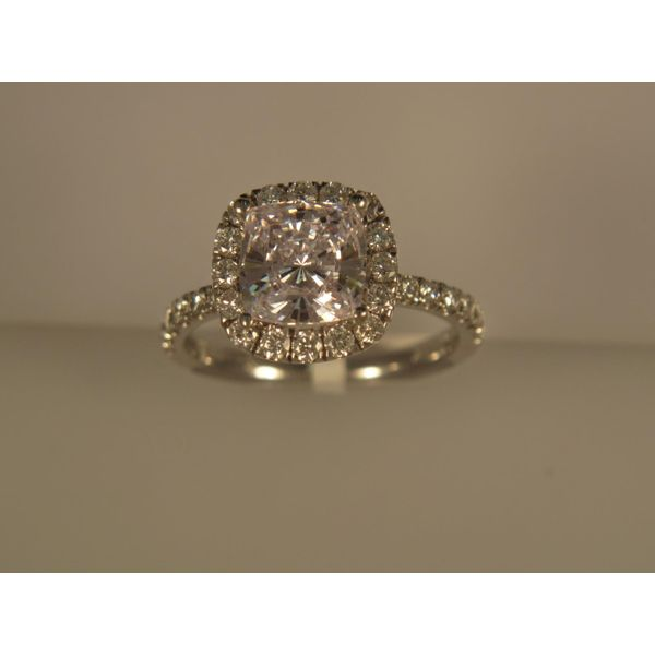 Lady's 18K White Gold Ring Mounting w/30 Diamonds Orin Jewelers Northville, MI
