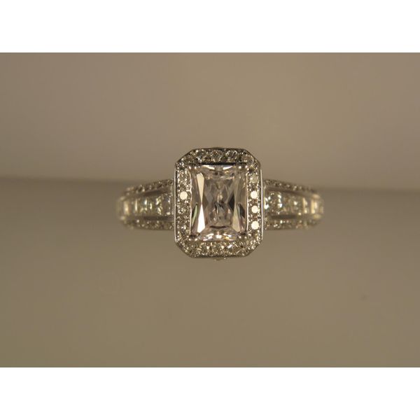 Lady's 18K White Gold Ring Mounting w/72 Diamonds Orin Jewelers Northville, MI