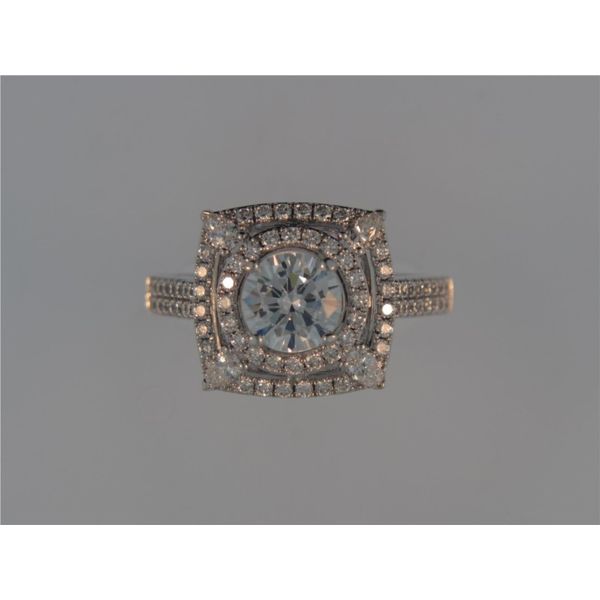 Lady's 18K White Gold Ring Mounting W/80 Diamonds Orin Jewelers Northville, MI