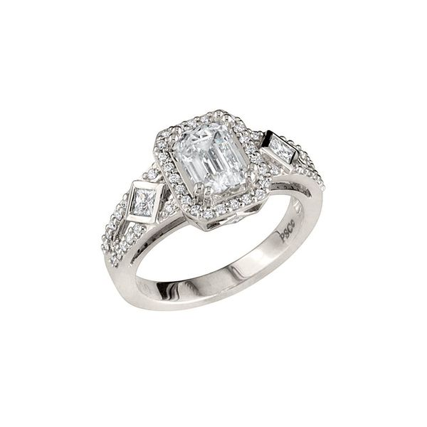 Lady's 18K White Gold Ring Mounting w/52 Diamonds Orin Jewelers Northville, MI