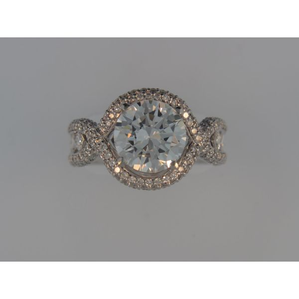 Lady's 18K White Gold Ring Mounting w/236 Diamonds Orin Jewelers Northville, MI