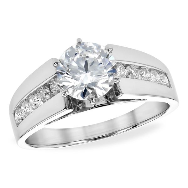 Lady's 14 Karat White Gold Ring Mounting With 10 Diamonds Orin Jewelers Northville, MI