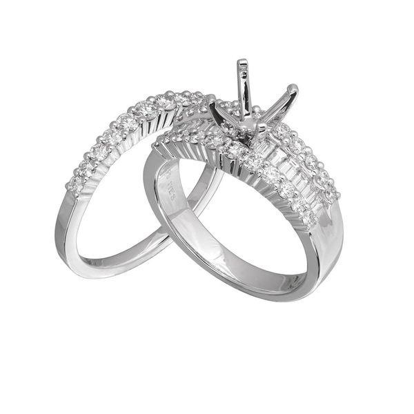 18k White Gold Ring Mounting With Diamonds Orin Jewelers Northville, MI