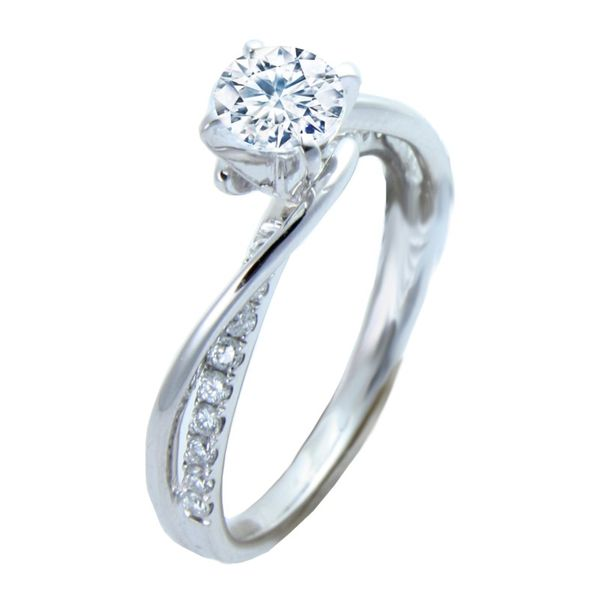 Lady's 14 Karat White Gold Ring Mounting With 18 Diamonds Orin Jewelers Northville, MI