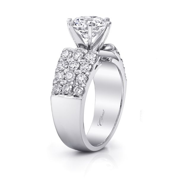 Lady's 14K White Gold Ring Mounting W/24 Diamonds Orin Jewelers Northville, MI