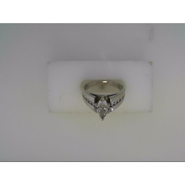 14k White Gold Ring Mounting With 10 Diamonds Orin Jewelers Northville, MI