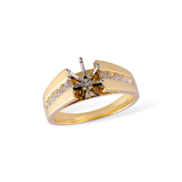 Lady's 14K Yellow Gold Ring Mounting w/10 Diamonds Orin Jewelers Northville, MI