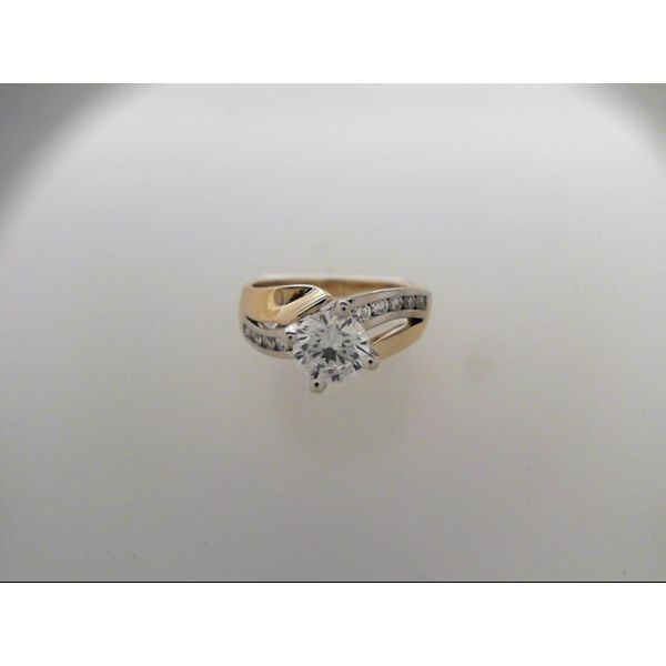 Lady's 14 Karat Two Tone Yellow & White Ring Mounting With 10 Diamonds Orin Jewelers Northville, MI