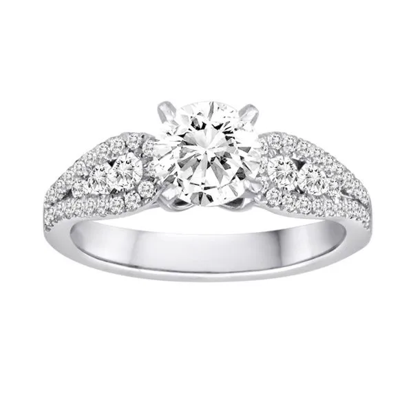 White 18 Karat Ring Mounting With 52 Diamonds Orin Jewelers Northville, MI