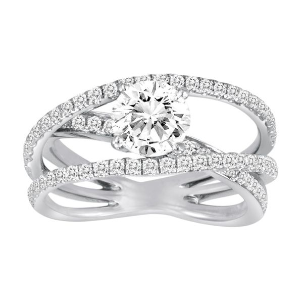 Lady's 18 Karat White Gold Ring Mounting With 76 Diamonds Orin Jewelers Northville, MI