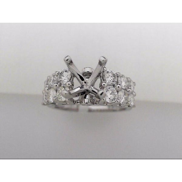White Gold 18 Karat Ring Mounting With 14 Diamonds Orin Jewelers Northville, MI