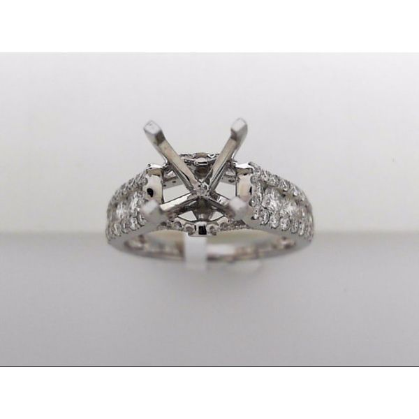 White Gold 14 Karat Ring Mounting With 74 Diamonds Orin Jewelers Northville, MI